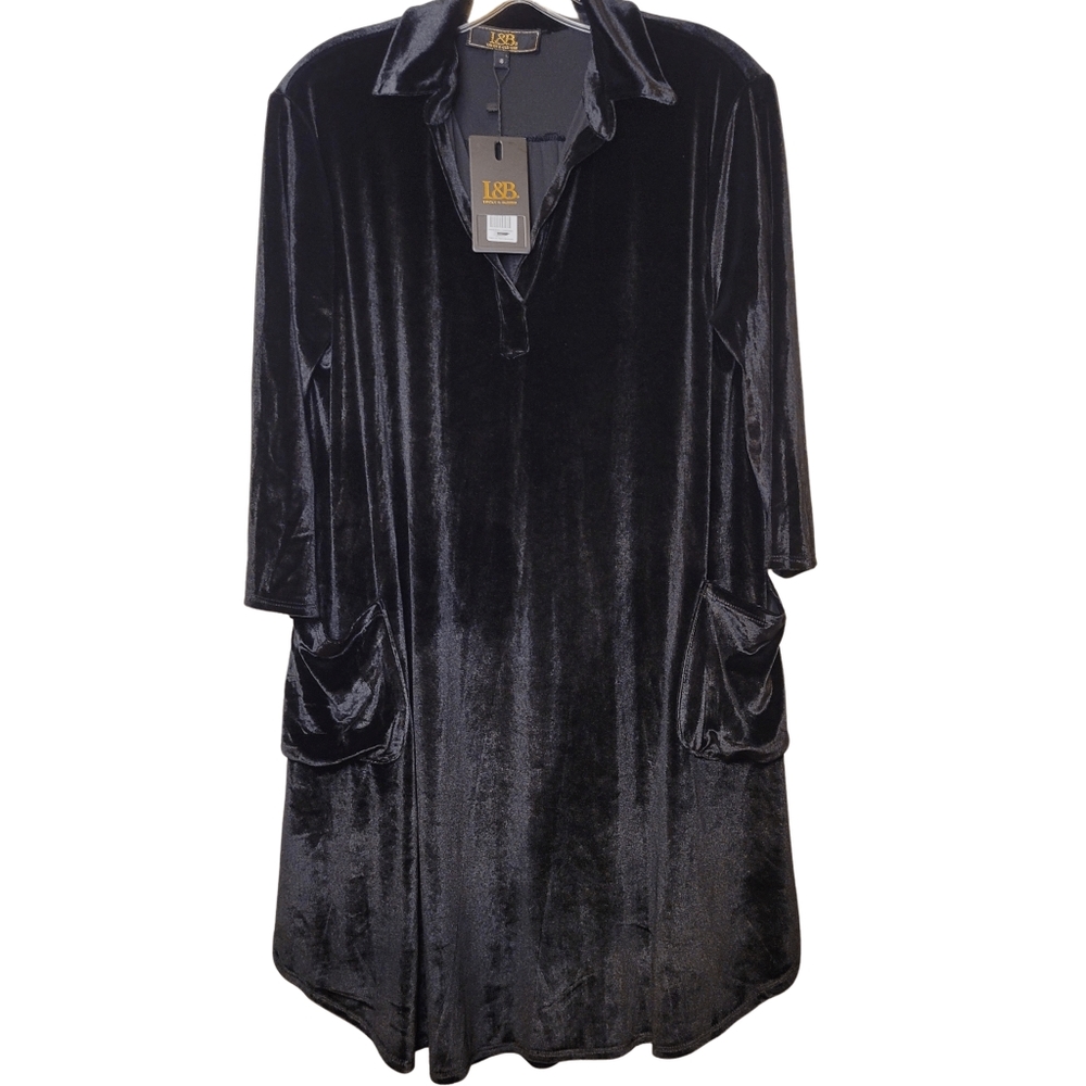 Lucky and Blessed Black Dress with Pockets